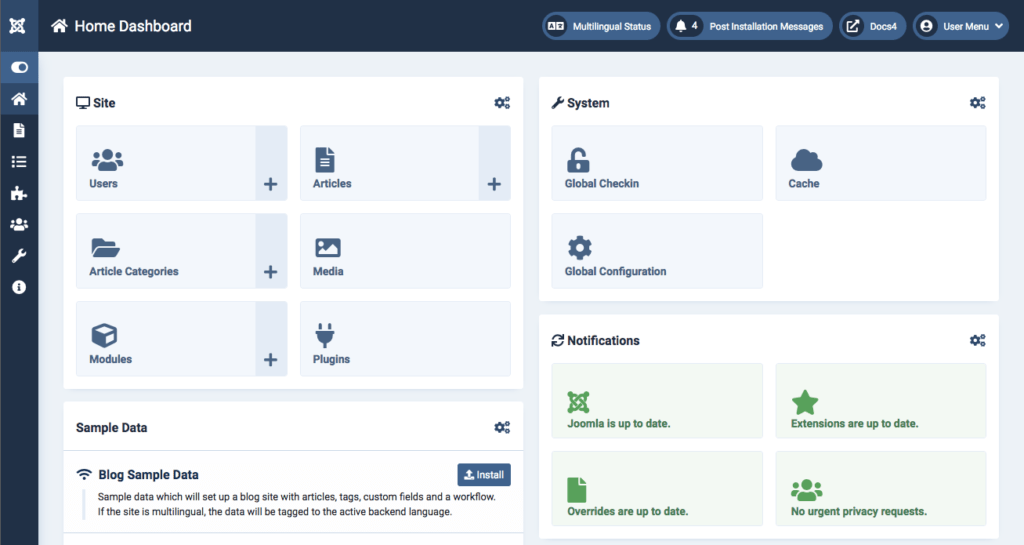 Jooml dashboard pour les projets complexes 